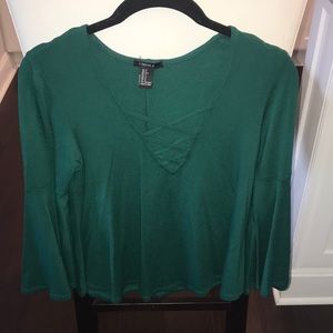 Emerald green shirt f21